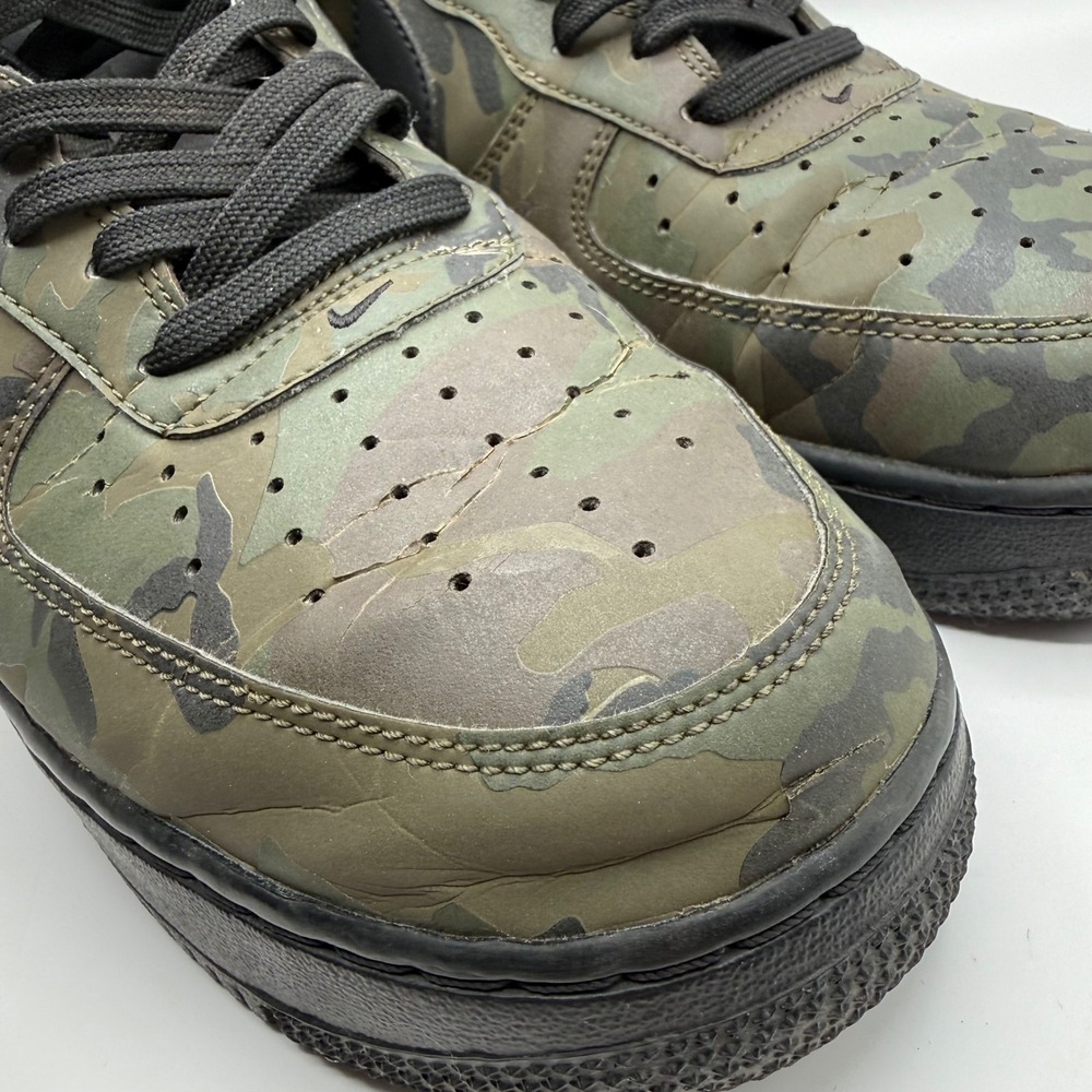 Nike Air Force 1 Low 07 LV8 Reflective Camo Mens 12 Olive Green 718152-203 - Picture 3 of 10